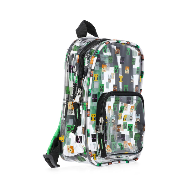 Minecraft Boys Clear Mini Backpack, Green