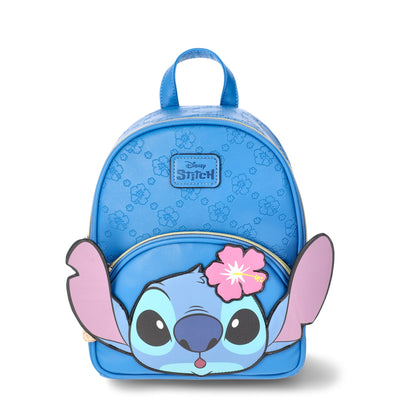 Disney Lilo & Stitch Women's Floral Mini Backpack, Blue