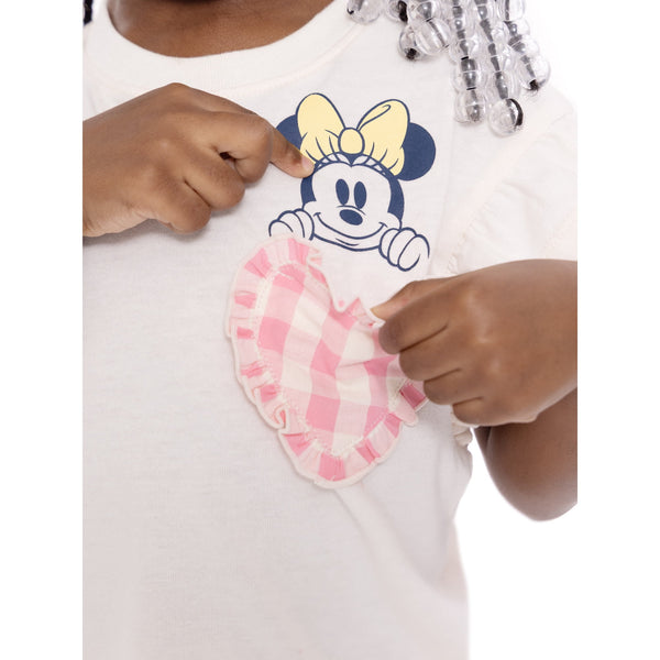 Minnie Mouse Toddler Girls Ruffle Graphic Tee and Pants Set, 2-Piece