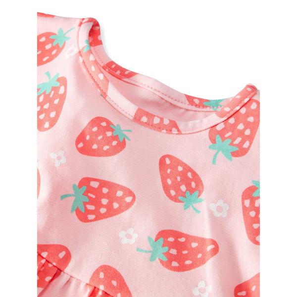 Garanimals Baby & Toddler Girl Cotton 2-Piece Set, Short-Sleeve Dress & Biker Shorts